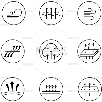 通用矢量透气图标元素素材