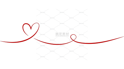 纹理系列红色爱心笔画（td）