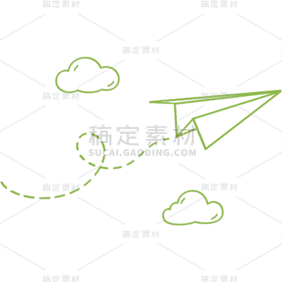 小红书旅游出行纸飞机小元素贴纸