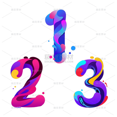2309SC-素材组合-几何风倒计时数字