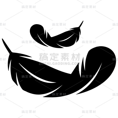 装饰系列简约羽毛装饰图标（td）