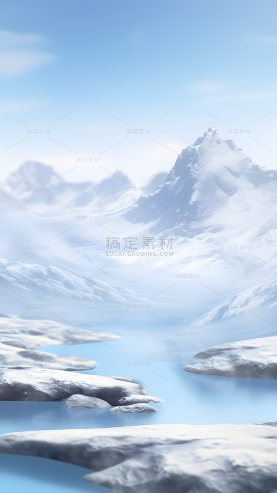 冬天冬季上新展台背景
