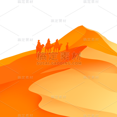 通用沙漠骆驼元素人物动物元素