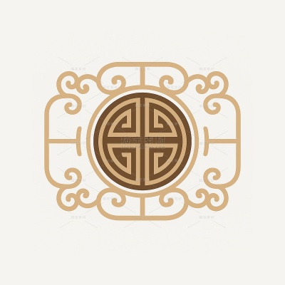常规内容-中国风系列插画风吉字装饰花纹