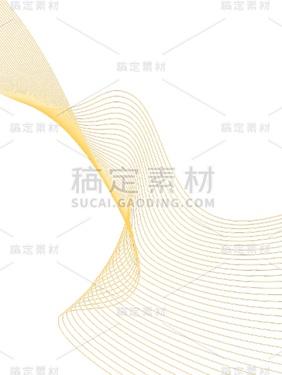 简约金色曲线线条元素