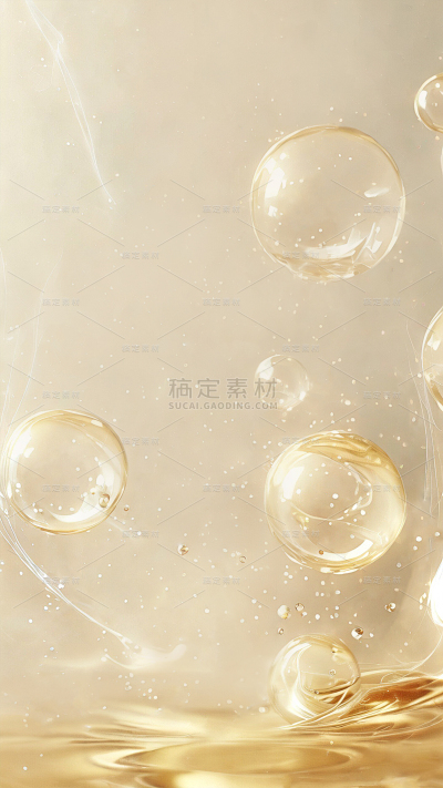 特效系列轻奢感气泡特效背景展台