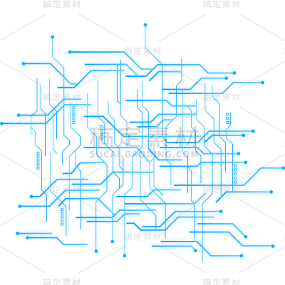 通用元素蓝色科技感科技风交叉线条