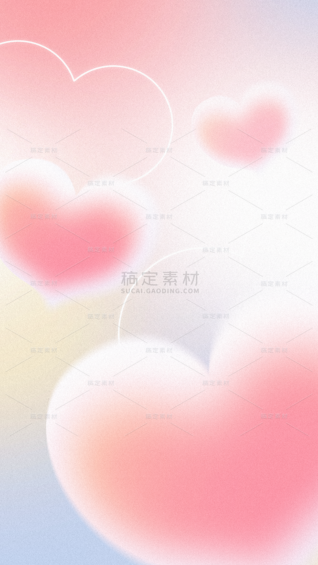 情人节弥散风爱心背景