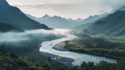 山川河流山峰景观风景壁纸