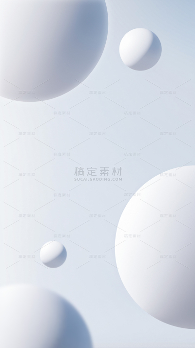 几何系列圆形气球干净背景图片