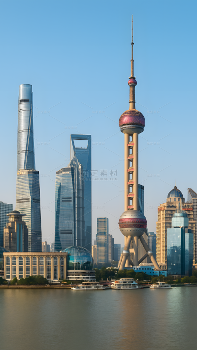建筑系列写实感城市建筑水面天空图片（td）