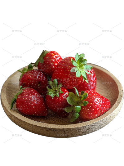 夏季果蔬系列实景装盘草莓通用元素素材