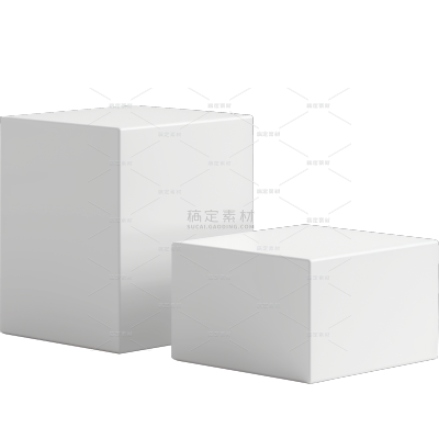 促销系列白色3D几何方块组合展台元素