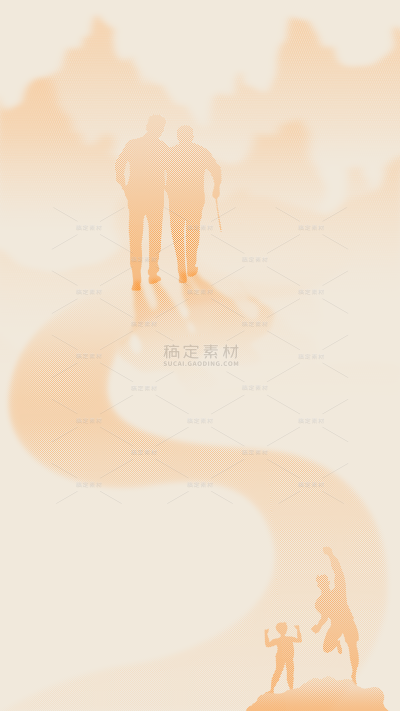 父亲节肌理感人物剪影背景