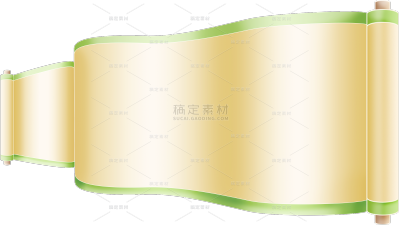 中国风通用古风蜿蜒卷轴元素素材
