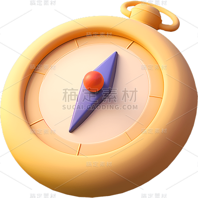 立体3D旅行旅游指南针元素