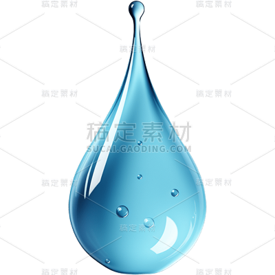 蓝色水滴元素