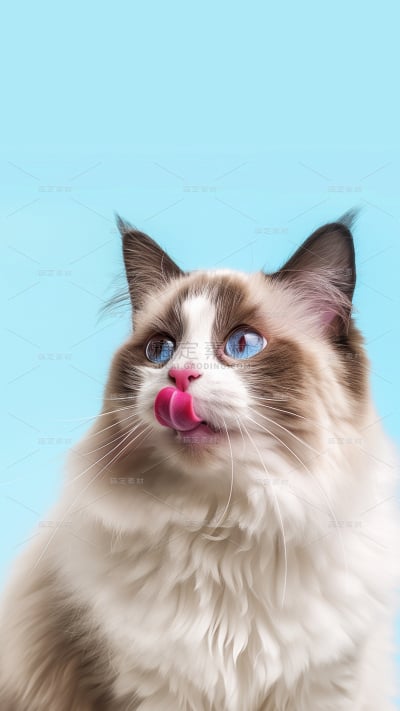 通用-写实猫猫纯色背景图片动物系列