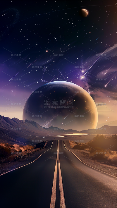 背景通用黑金场景月亮月夜背景图片素材
