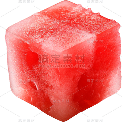 夏季果蔬通用实景西瓜切块元素素材