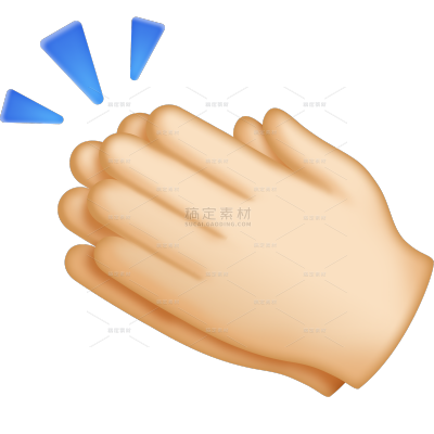 营销卖货鼓掌厚涂立体emoji手势贴纸