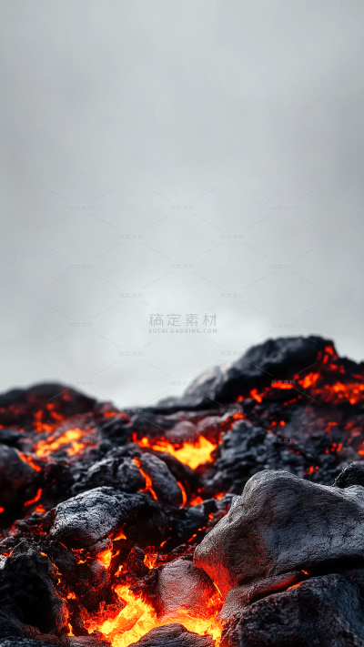 风光系列写实发光岩石展台背景