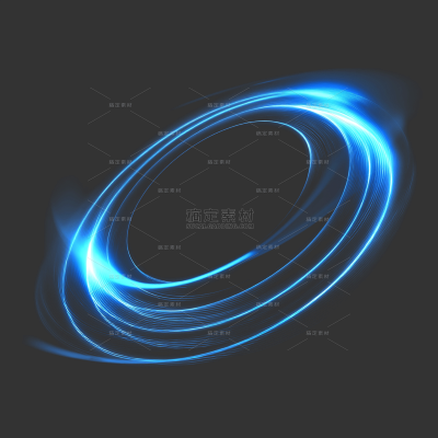 特效系列线条感蓝色光点光圈元素（td）