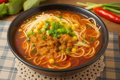 常规内容-美食系列一碗鸡蛋面条背景