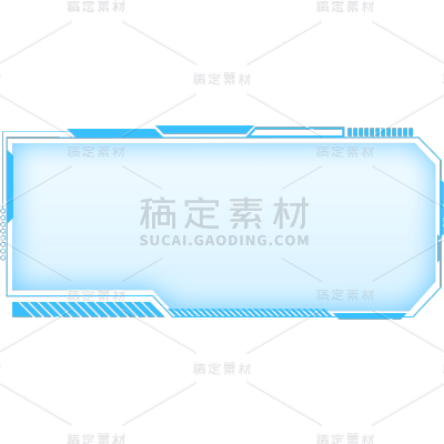通用元素蓝色科技风边框元素