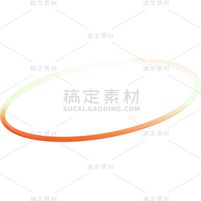 几何系列-通用-橙红倾斜光圈贴纸