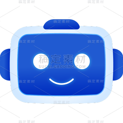 科技风扁平AI机器人图标元素素材