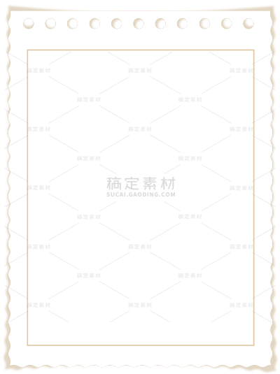 通用白色邮票框边框元素素材