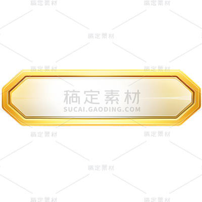 矢量金色按钮免抠元素