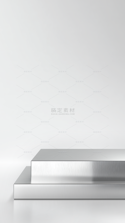 背景系列简约感金属方形展台背景