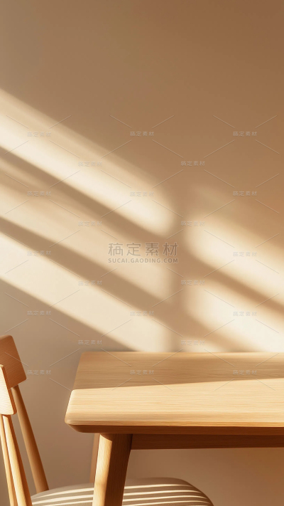 家居系列-通用-写实极简光影桌面-通用图片