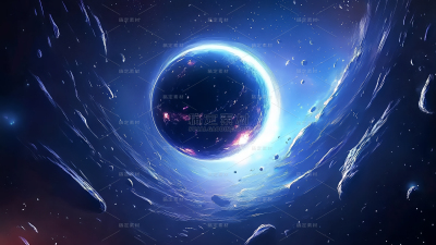 宇宙系列厚涂风发光星球+星云