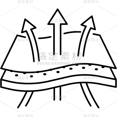 特效通用黑色矢量透气箭头布料图标元素素材