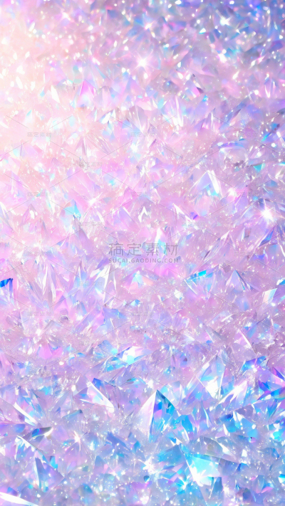 珠宝系列梦幻感粉紫色水晶钻石背景图