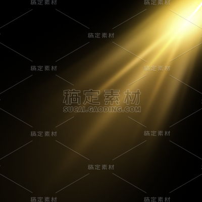 常规通用射灯灯光光效金色放射状贴纸元素素材