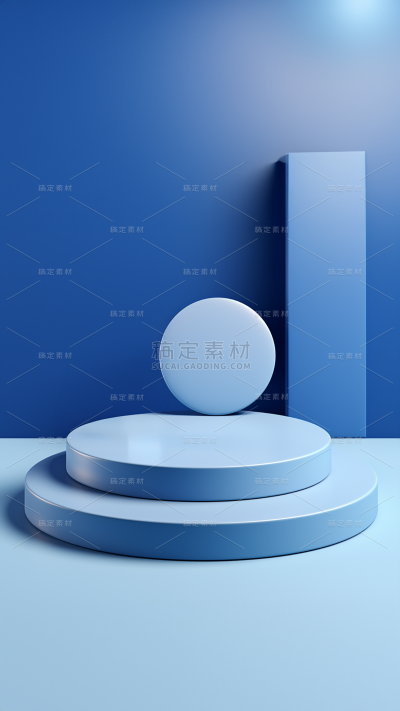 3D立体三维空间蓝色背景