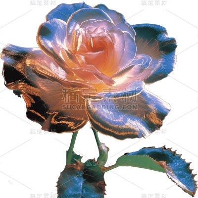 3D立体三维质感材质玫瑰花
