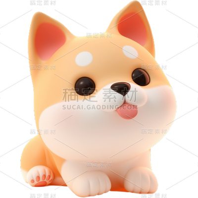 家居系列-软3D家居元素狗贴纸