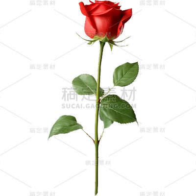 植物实景红色玫瑰元素素材