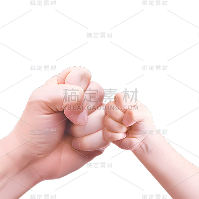 父亲节通用实景感亲子手部元素