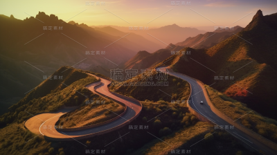 环山公路山峰山川风景