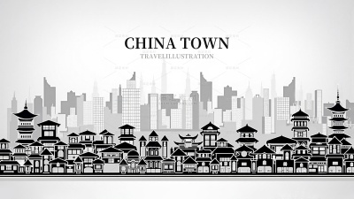 常规内容-建筑系列扁平风矢量城市建筑