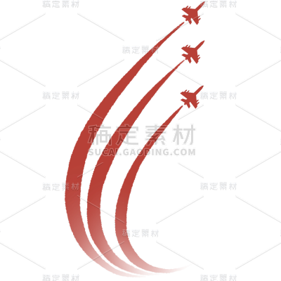 八一节81建军节飞机元素红色贴纸