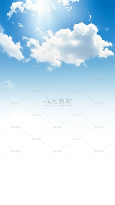 风光通用渐变天空白云元素素材