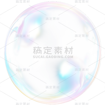 通用彩色透明气泡冒泡元素贴纸