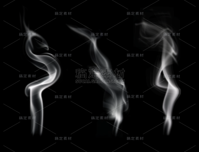 特效通用上升小烟雾组合元素素材